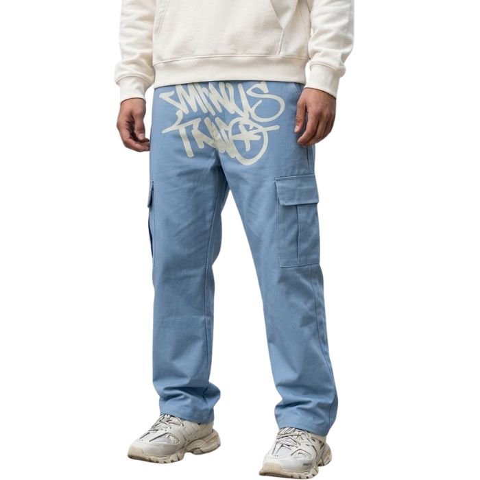 Minus Two Blue Cargo Pants premium streetwear trousers for men and women