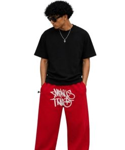 Minus Two Red Cargo premium streetwear cargo pants