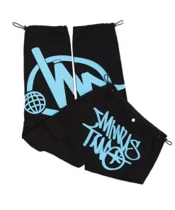 Minus Two Black Blue Cargo Pants premium streetwear cargo trousers