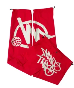 Minus Two Red Cargo premium streetwear cargo pants