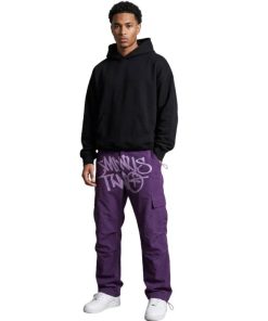 Cargo Minus Two Purple premium designer streetwear cargo pants