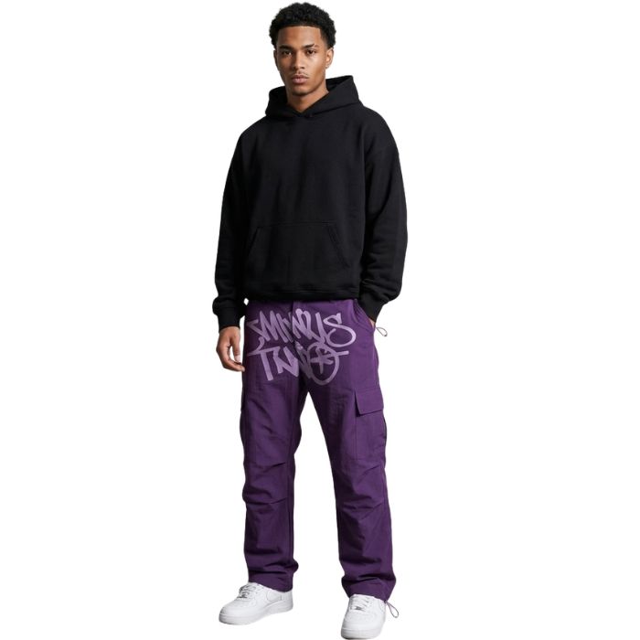Cargo Minus Two Purple premium designer streetwear cargo pants