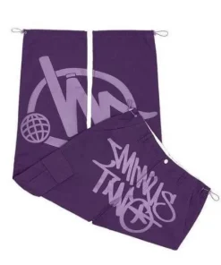 Cargo Minus Two Purple premium designer streetwear cargo pants