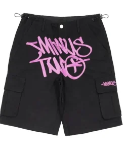 Minus Two Black Pink Edition Shorts premium streetwear cargo shorts