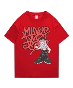 Minus Two Broken Heart Girl Red T Shirt