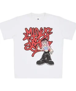 Minus Two Broken Heart Girl White Shirt