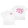 Minus Two Pink Lining White T Shirt
