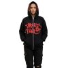 Minus Two Full Zipper Red Black Hoodie premium streetwear zip-up hoodie