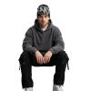 Minus Two Black Beanie White logo