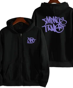 Minus Two Zip Up Purple Black Hoodie premium streetwear zip-up hoodie