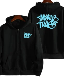 Minus Two Zip Up Sky Blue Black Hoodie premium streetwear zip-up hoodie