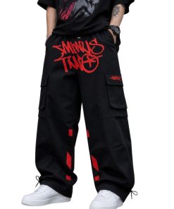 Minus Two Cargo Pants Logo Red premium streetwear cargo trousers