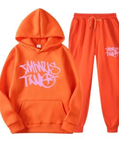 Ensemble Minus Two Rose Orange premium streetwear matching set
