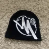 Minus Two Black Beanie White logo