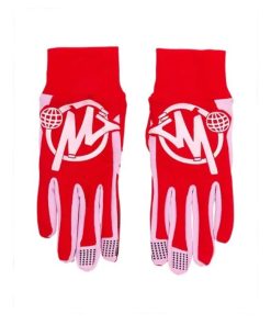 Minus Two Red Gloves With White Logo