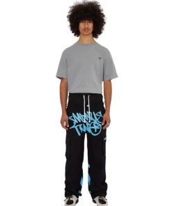 Minus Two Cargo Pants Black And Blue premium streetwear trousers for men and women