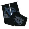 Minus Two Black Pants With Blue Rhinestone premium streetwear pants for men and women