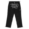 Minus Two Black Pants With Gray Rhinestone premium streetwear pants for men and women