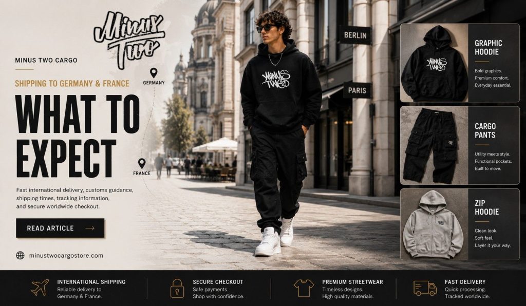 Minus Two Cargo Pants Shipping to Germany and France: What to Expect