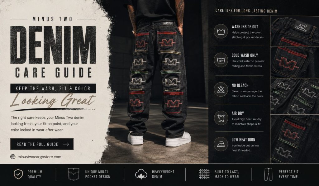 Minus Two Denim Care Guide | Keep the Wash, Fit & Color Looking Great