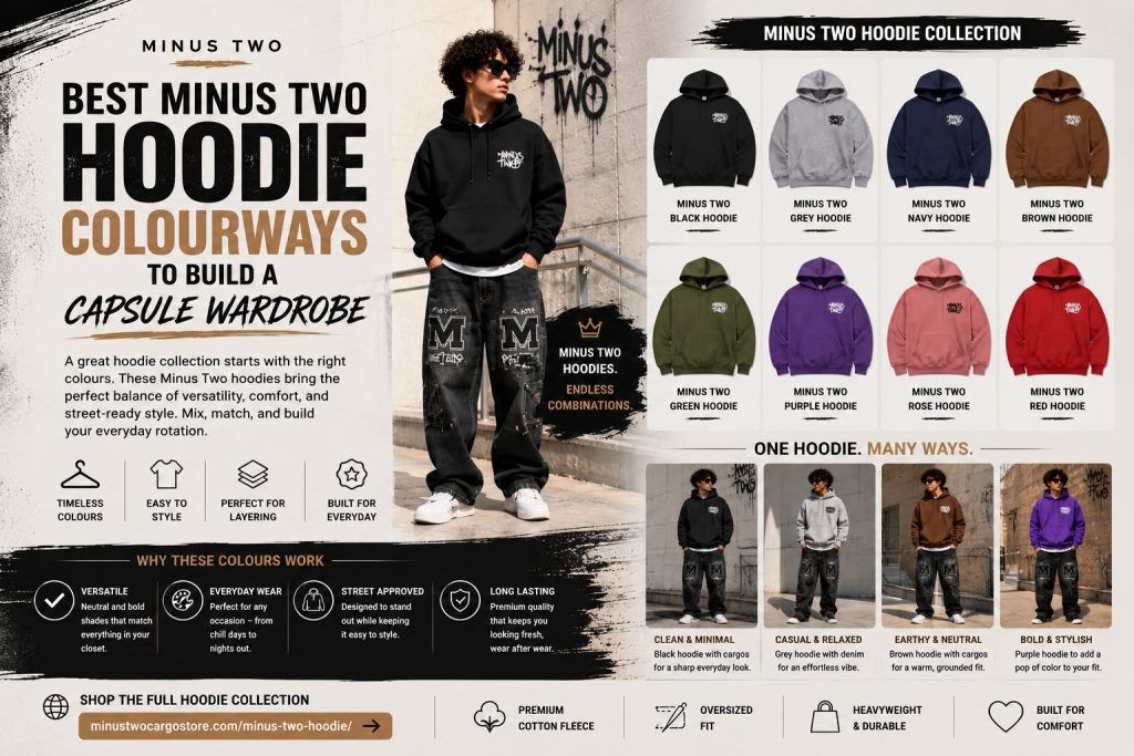 Best Minus Two Hoodie Colourways to Build a Capsule Wardrobe