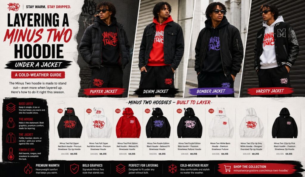 Layering a Minus Two Hoodie Under a Jacket