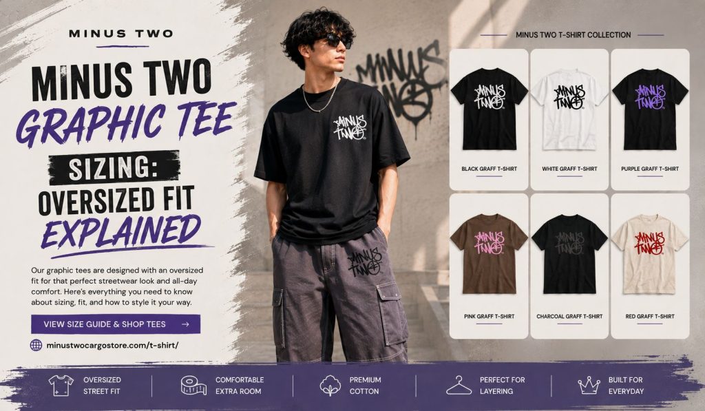 Minus Two Graphic Tee Sizing: Oversized Fit Explained
