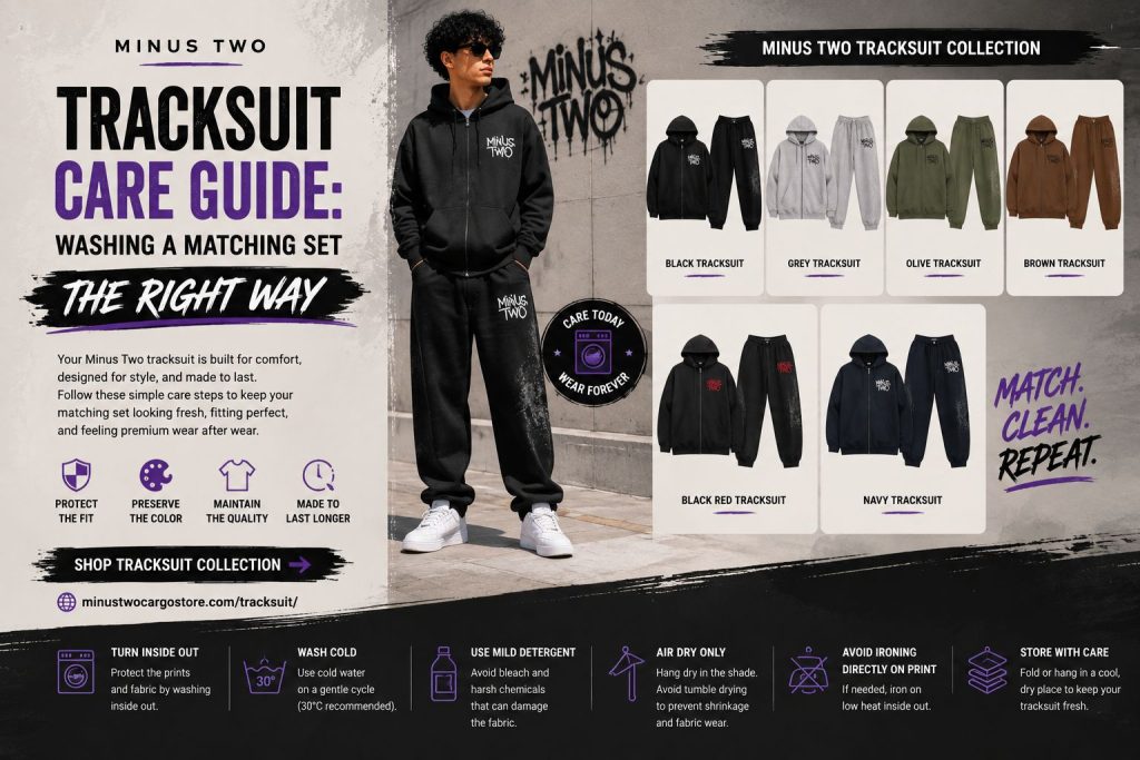 Minus Two Tracksuit Care Guide: Washing a Matching Set the Right Way