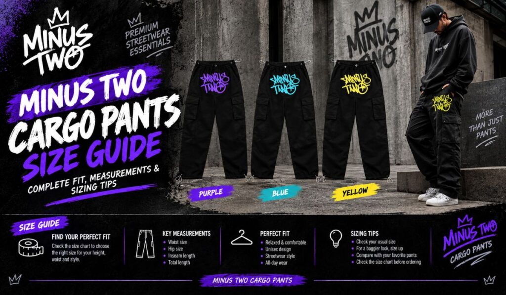 Minus Two Cargo Pants Size Guide: Complete Fit, Measurements & Sizing Tips