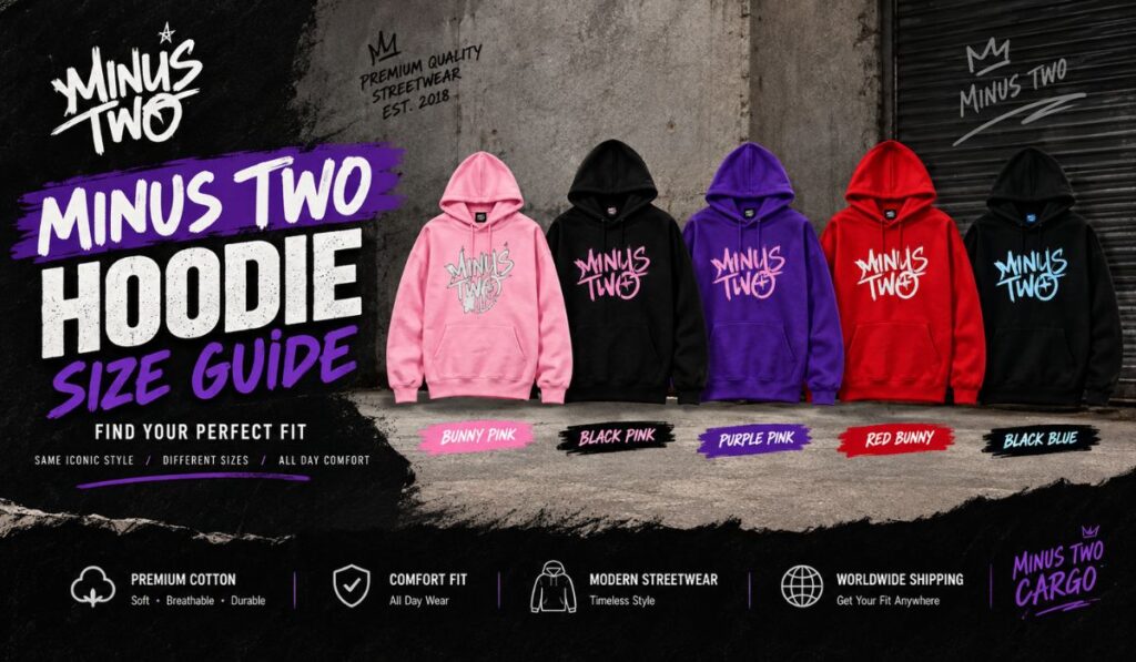 Minus Two Hoodie Size Guide