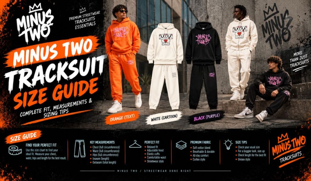 Minus Two Tracksuit Size Guide: Complete Fit, Measurements & Sizing Tips